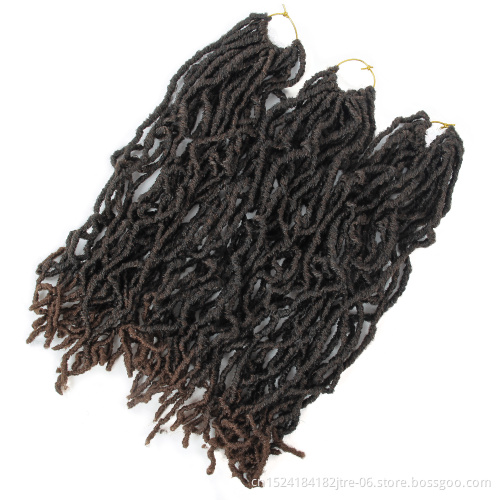 Japanese Kaneka fiber nu locs crochet braid hair, ombre color 12inch-36inch curly faux locs, dreadlocks nu locs boho